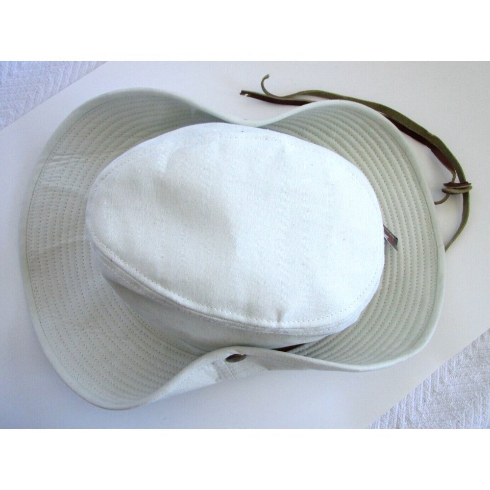 Men's Kodiak Rugged Outback Headwear Beige & Leather Strap - OS 100% Cotton NWT - Picture 8 of 16